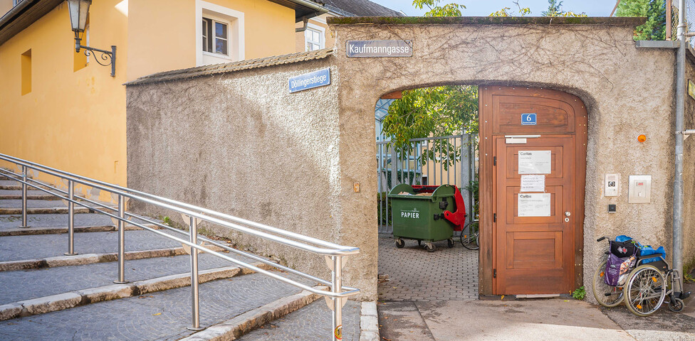 Die Aussenansicht der Notschlafstelle in Klagenfurt